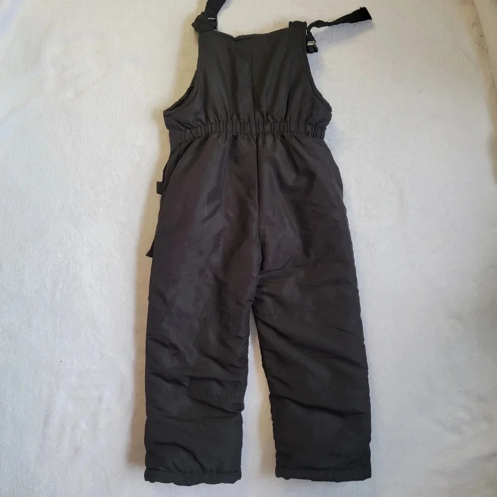 London Fog Kids Snow Bib Overalls Pants Black Size S 4